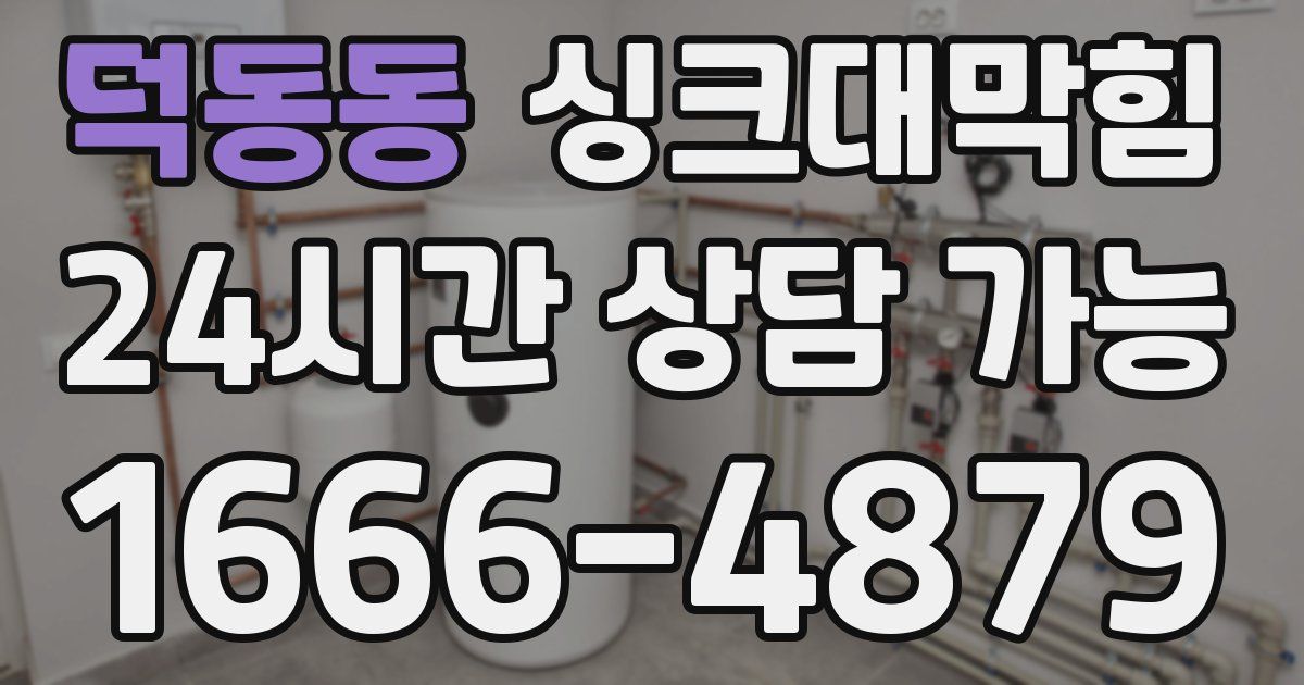 덕동동 싱크대 뚫기