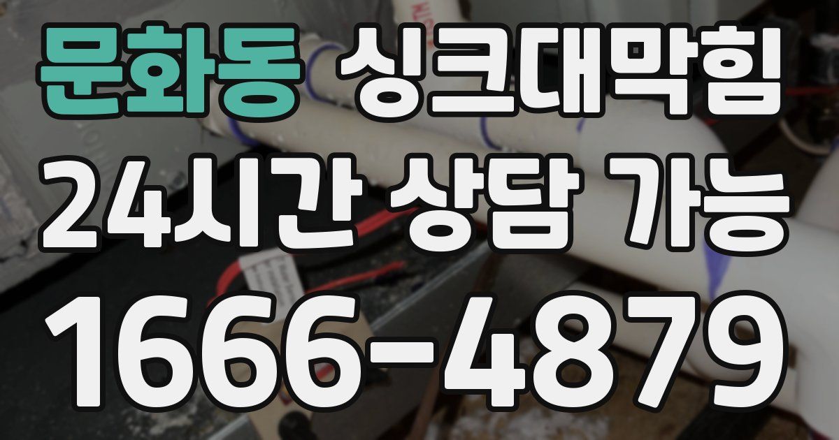 문화동 싱크대 뚫기