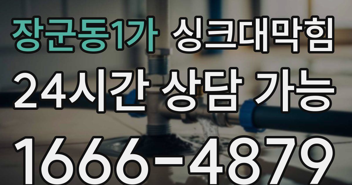 장군동1가 싱크대 뚫기
