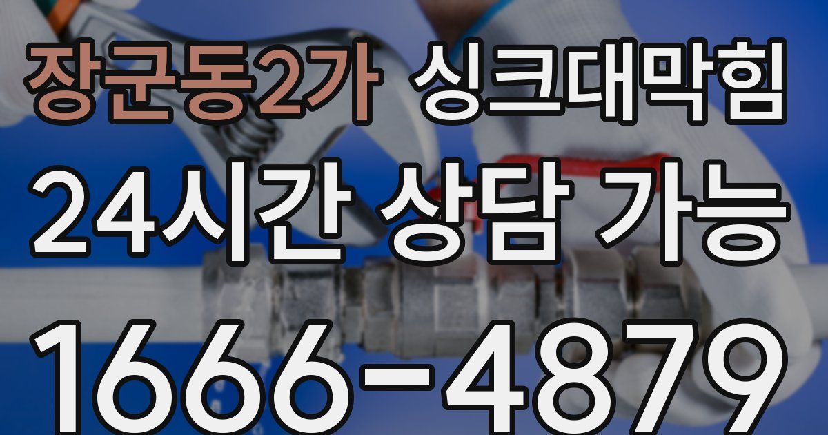 장군동2가 싱크대 뚫기