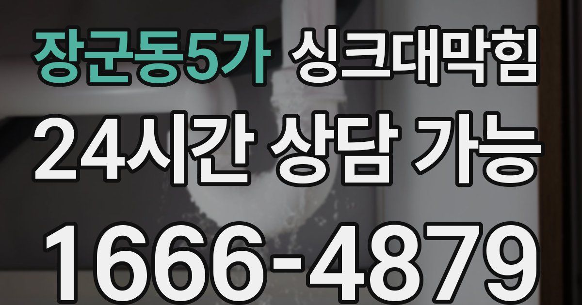 장군동5가 싱크대 뚫기