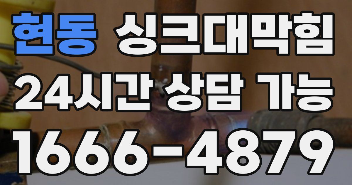 현동 싱크대 뚫기