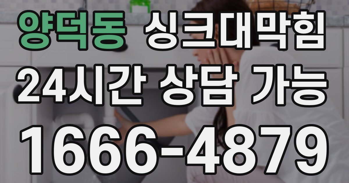 양덕동 싱크대 뚫기