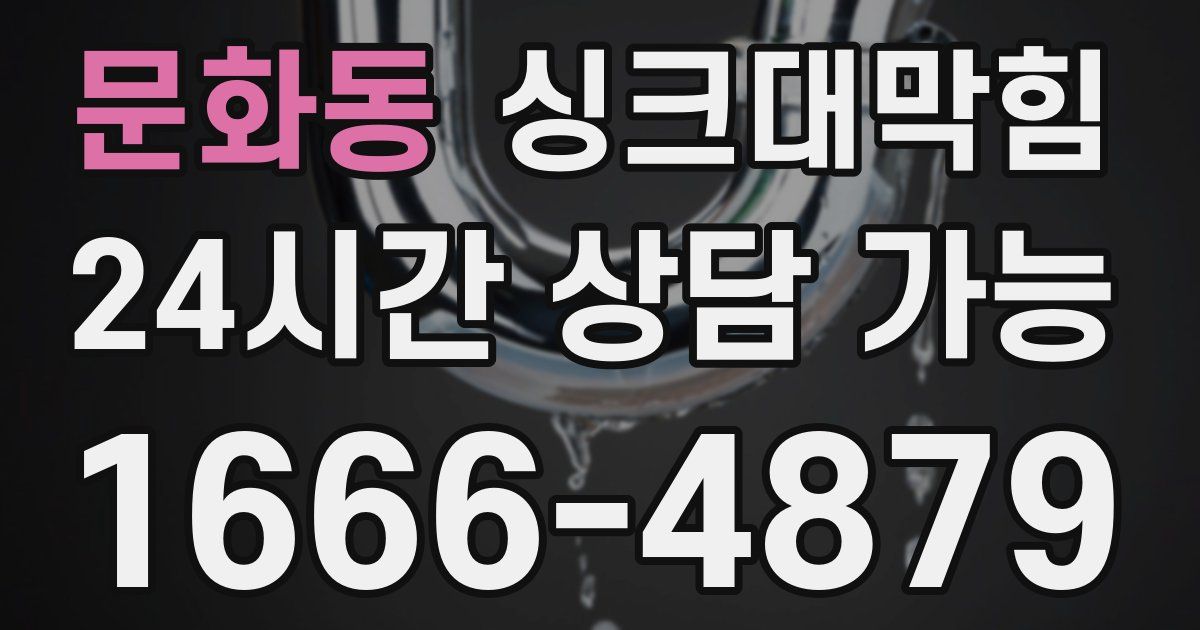 문화동 싱크대 뚫기