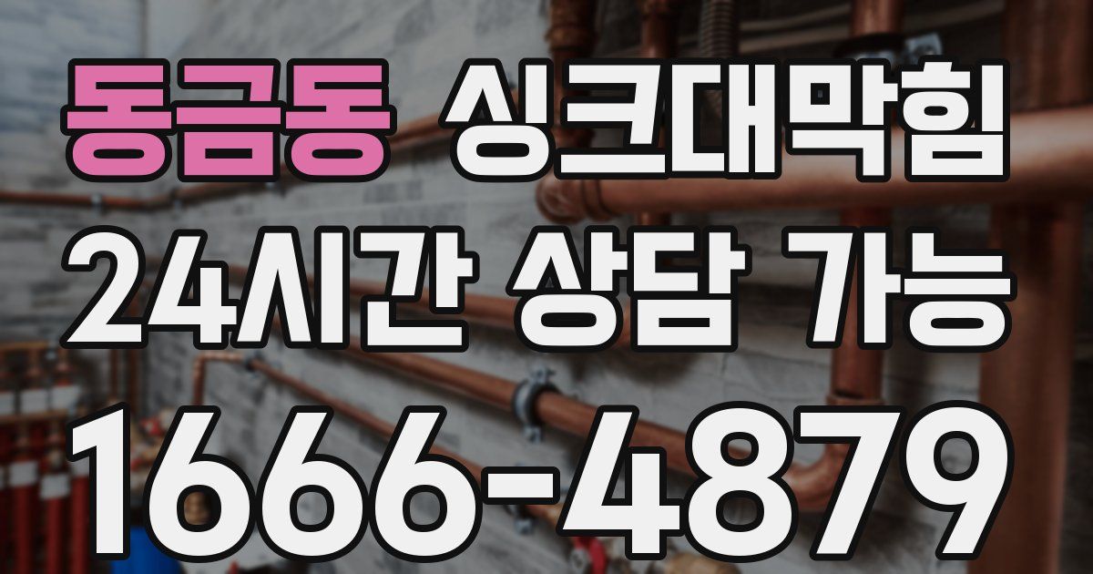 동금동 싱크대 뚫기