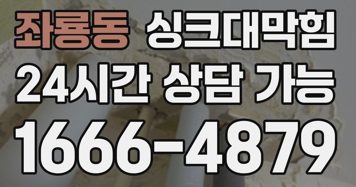 좌룡동 싱크대 뚫기