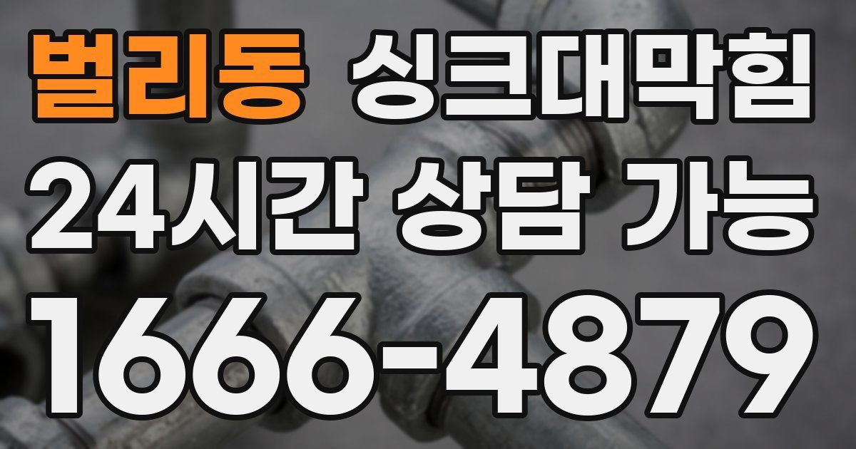 벌리동 싱크대 뚫기