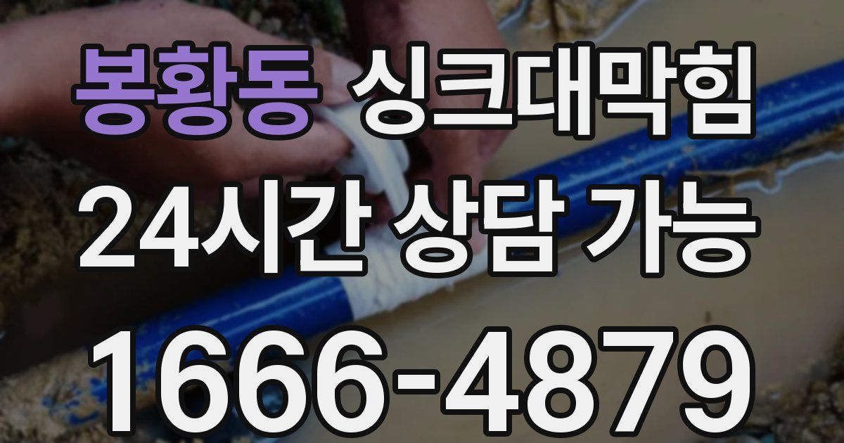 봉황동 싱크대 뚫기