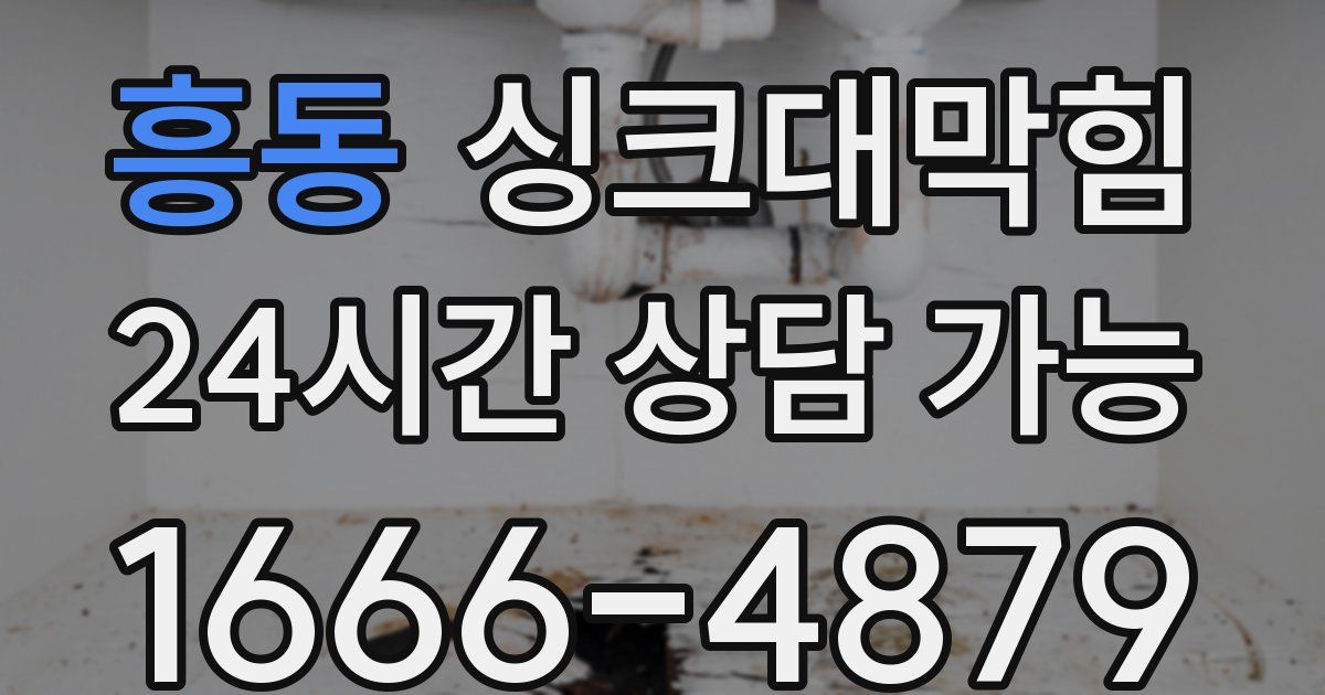 흥동 싱크대 뚫기
