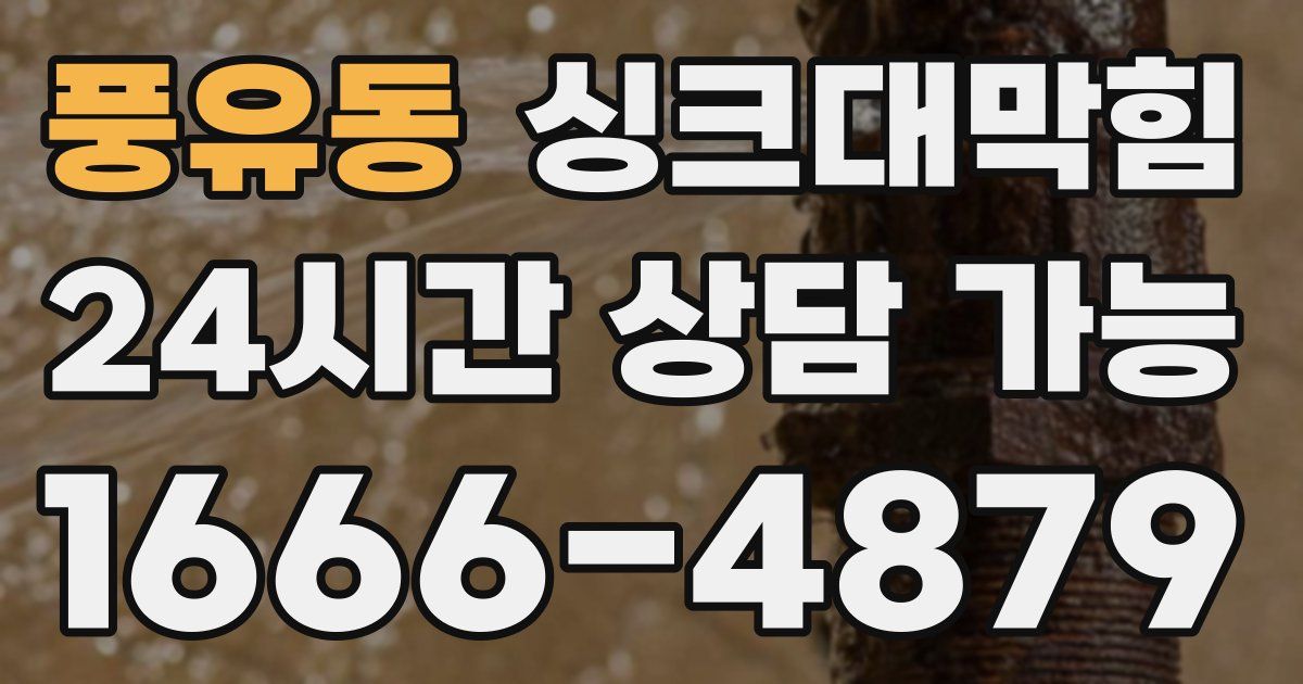 풍유동 싱크대 뚫기