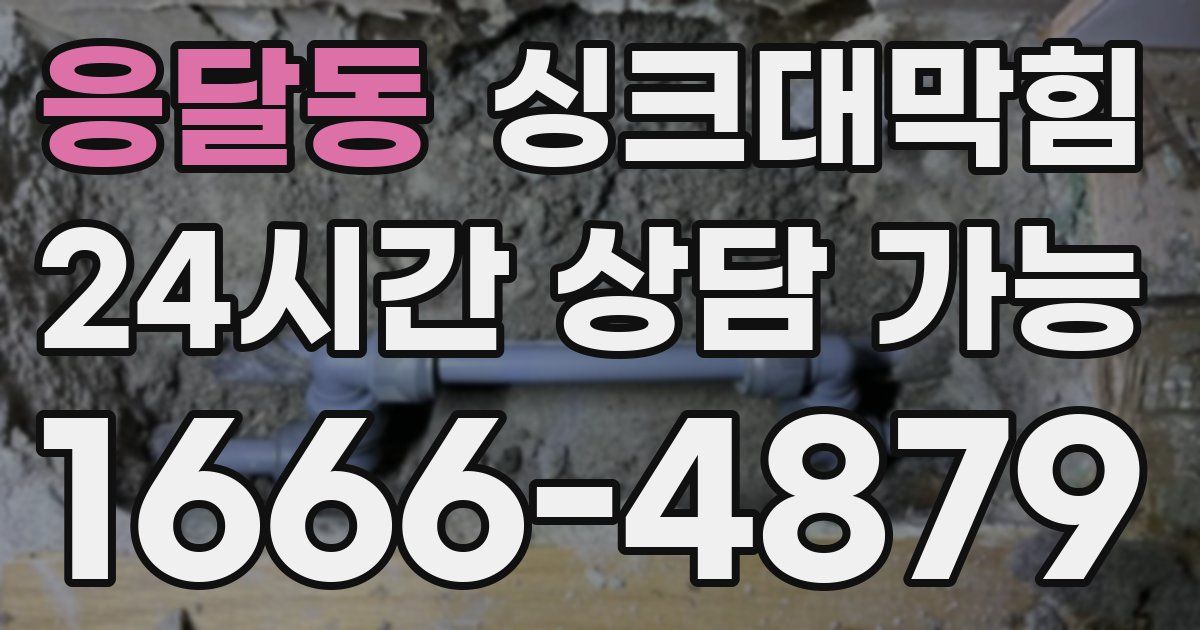 응달동 싱크대 뚫기