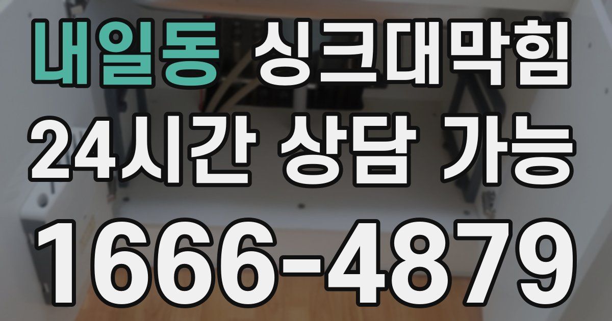 내일동 싱크대 뚫기