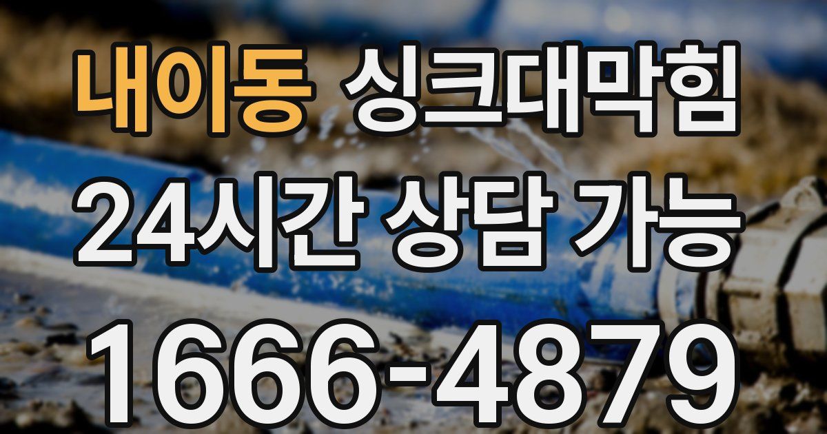 내이동 싱크대 뚫기