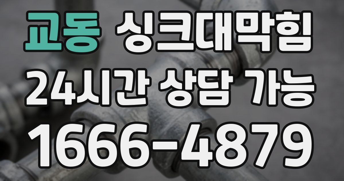 교동 싱크대 뚫기