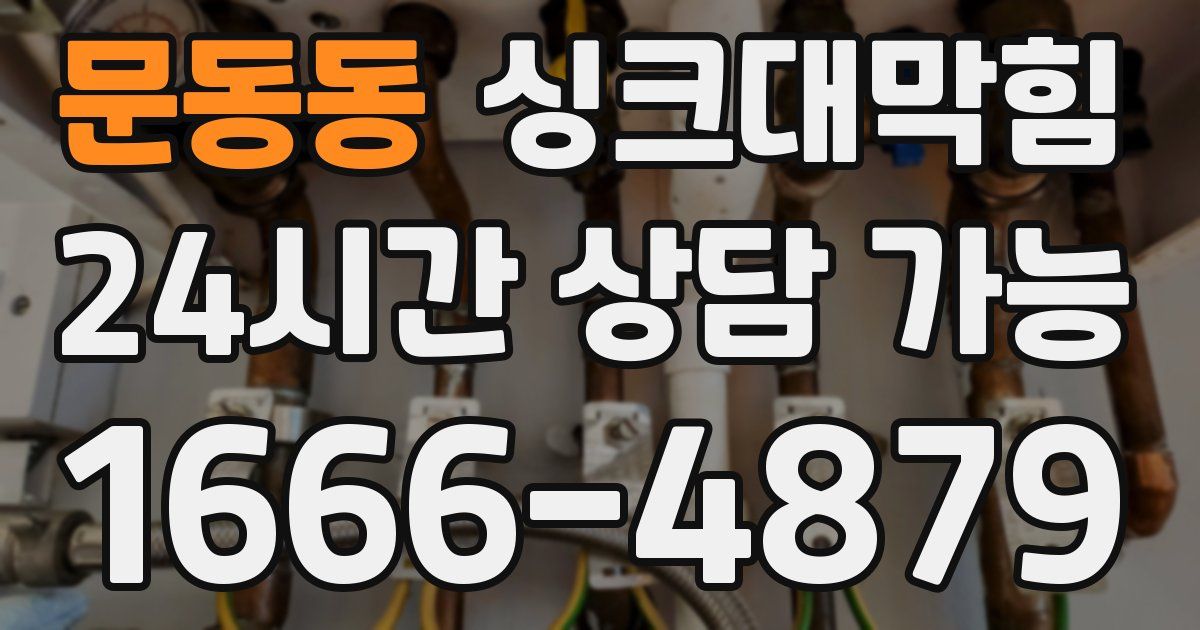 문동동 싱크대 뚫기