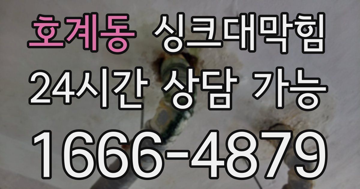 호계동 싱크대 뚫기