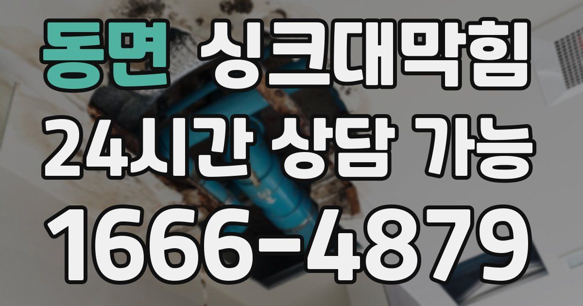 동면 싱크대 뚫기