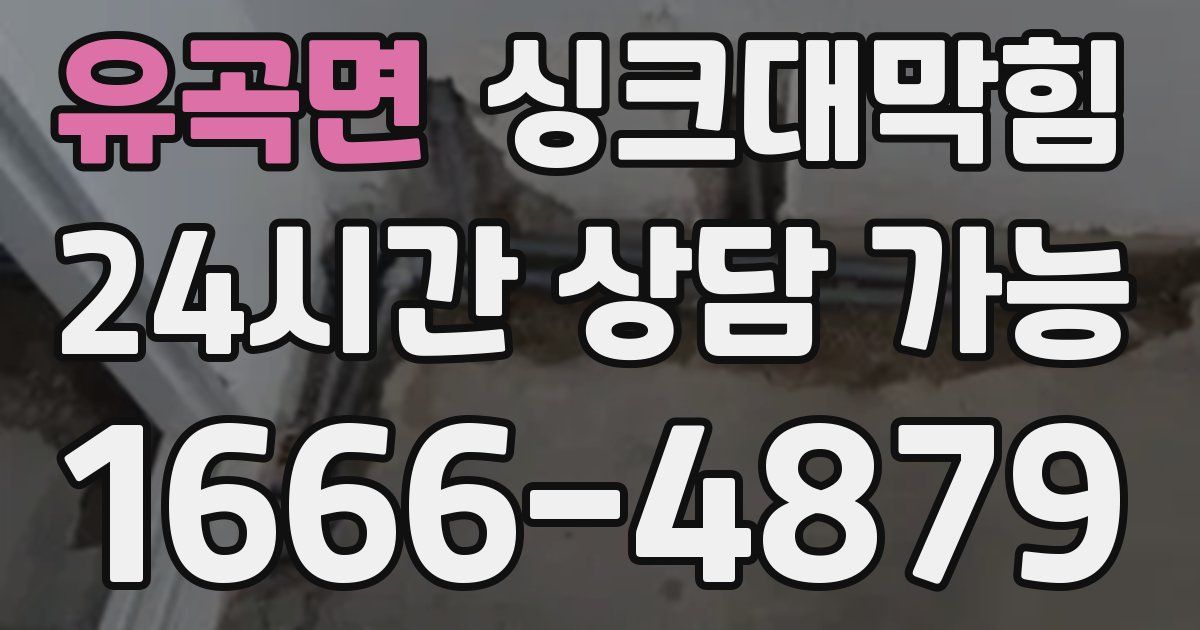유곡면 싱크대 뚫기