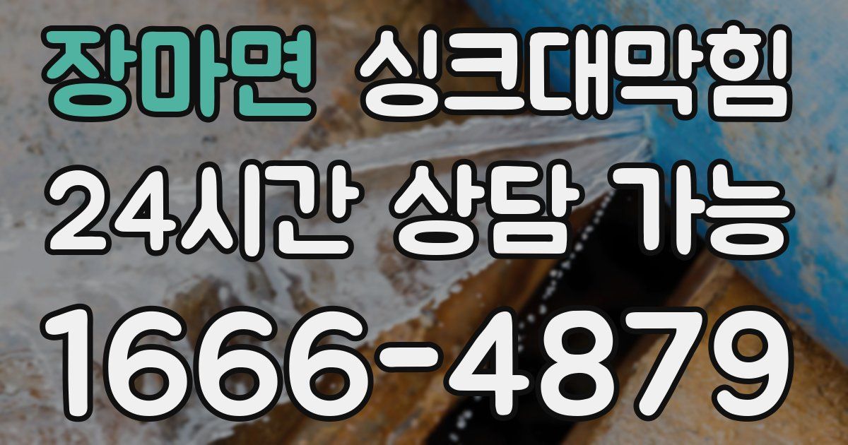 장마면 싱크대 뚫기