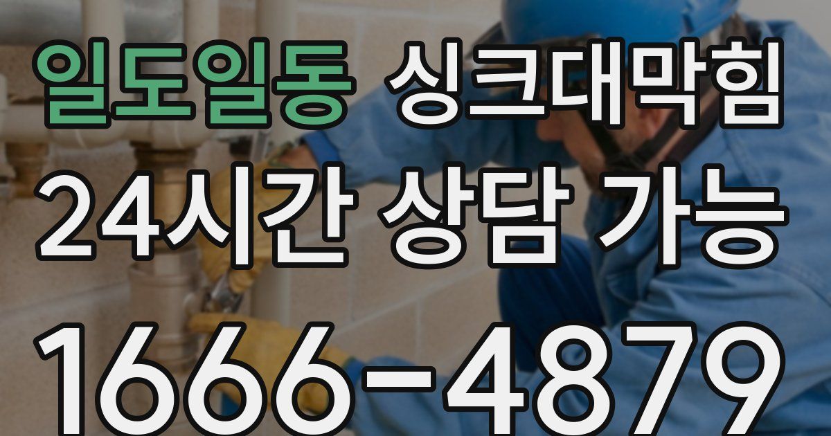 일도일동 싱크대 뚫기