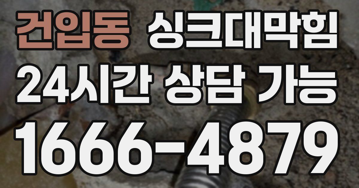 건입동 싱크대 뚫기