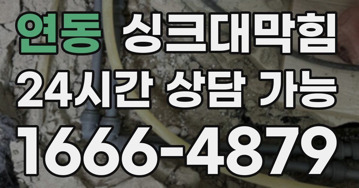 연동 싱크대 뚫기