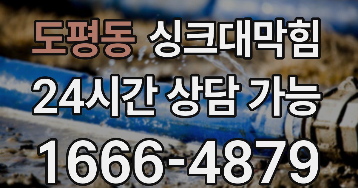 도평동 싱크대 뚫기
