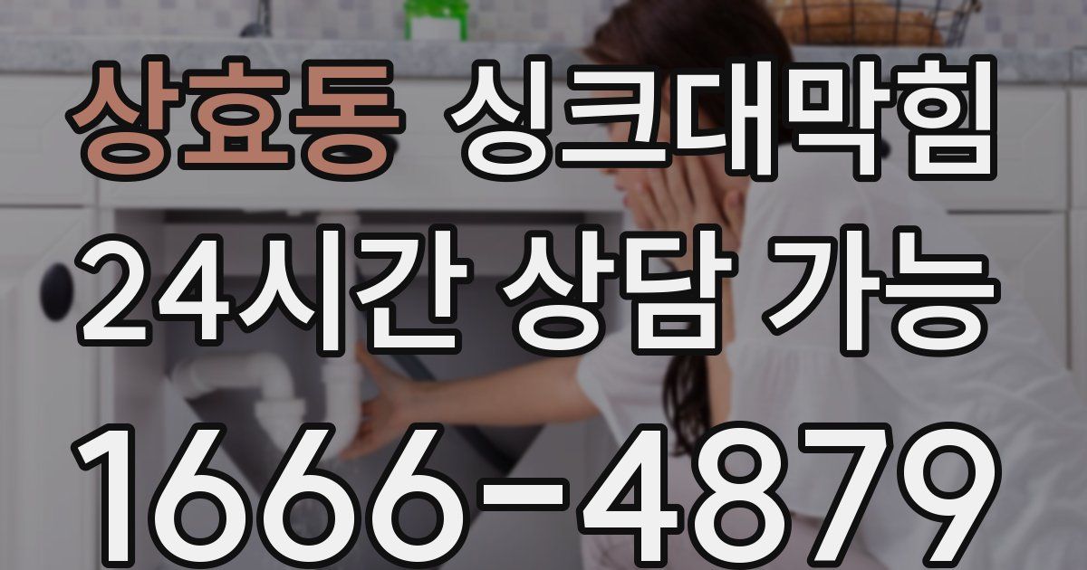 상효동 싱크대 뚫기