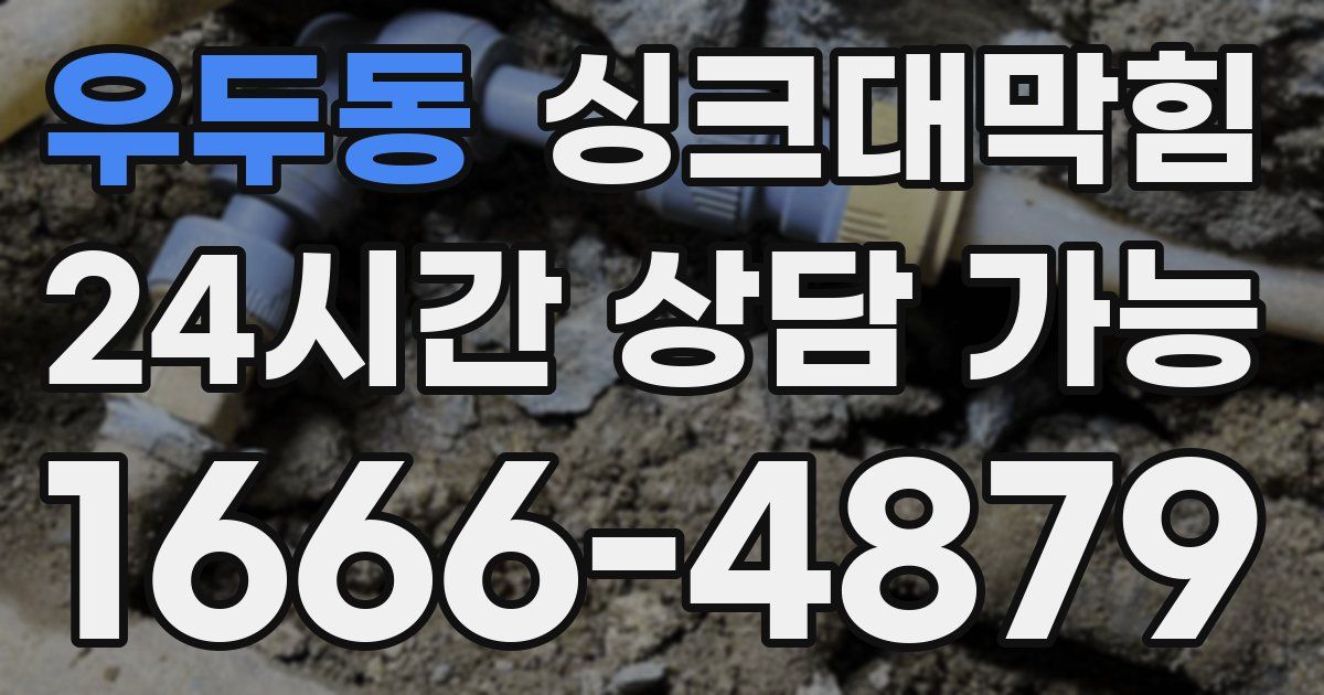 우두동 싱크대 뚫기