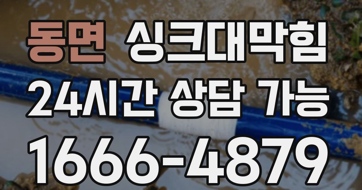 동면 싱크대 뚫기