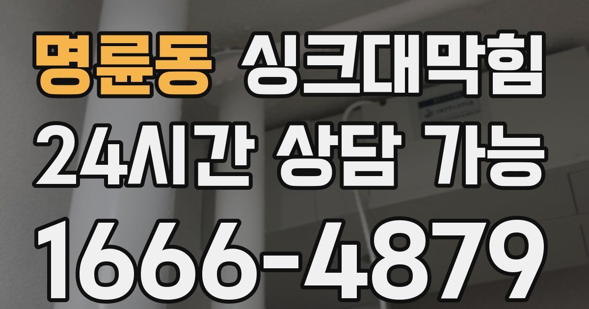 명륜동 싱크대 뚫기