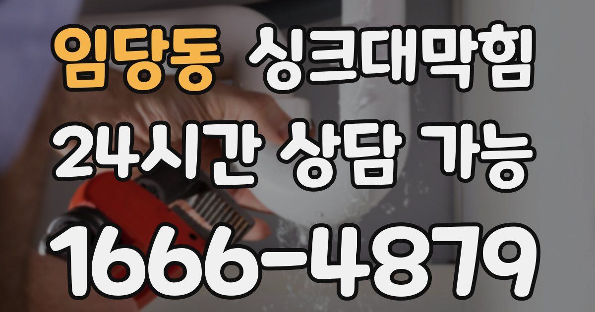 임당동 싱크대 뚫기
