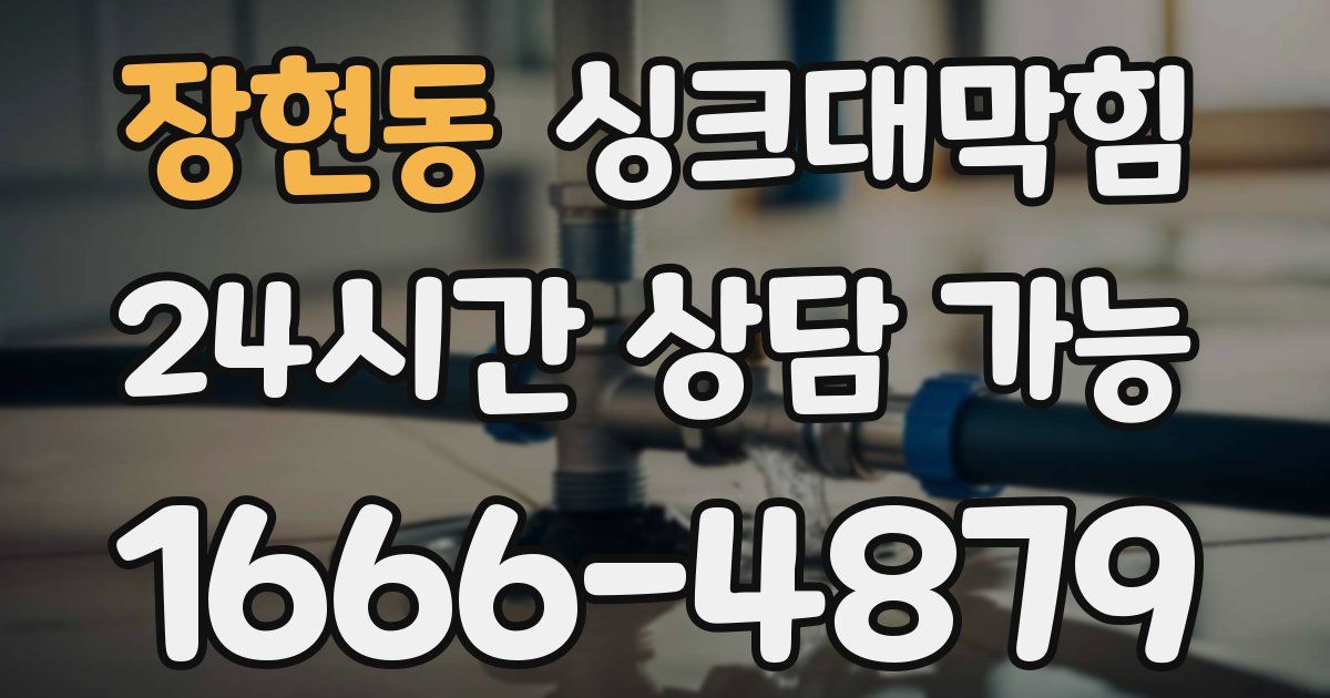 장현동 싱크대 뚫기