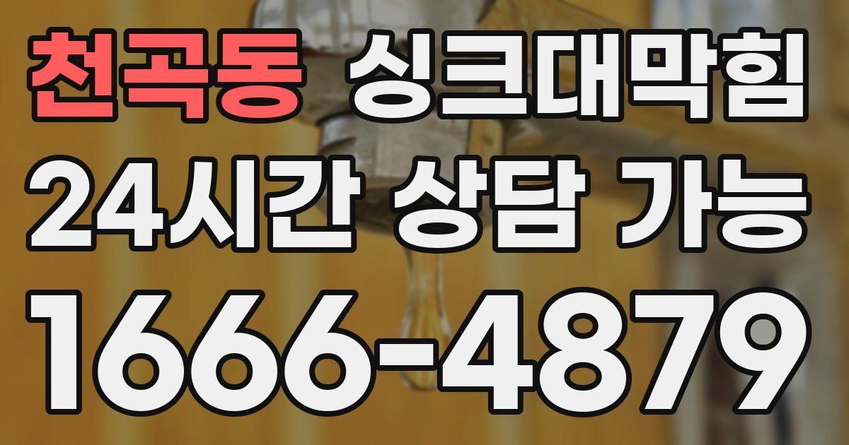 천곡동 싱크대 뚫기