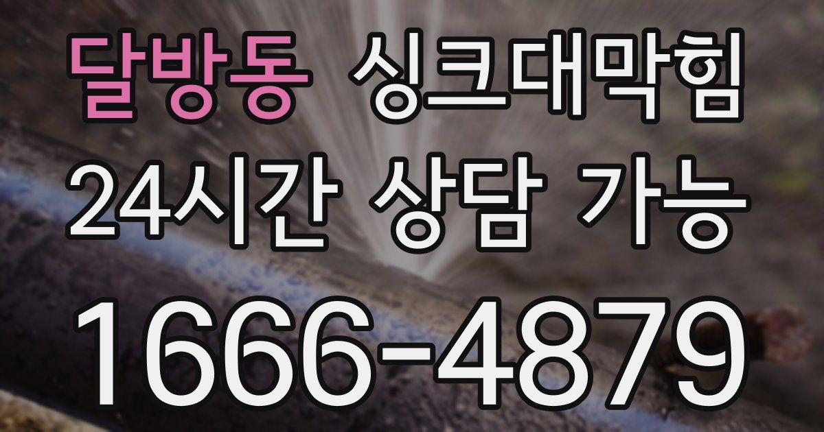 달방동 싱크대 뚫기