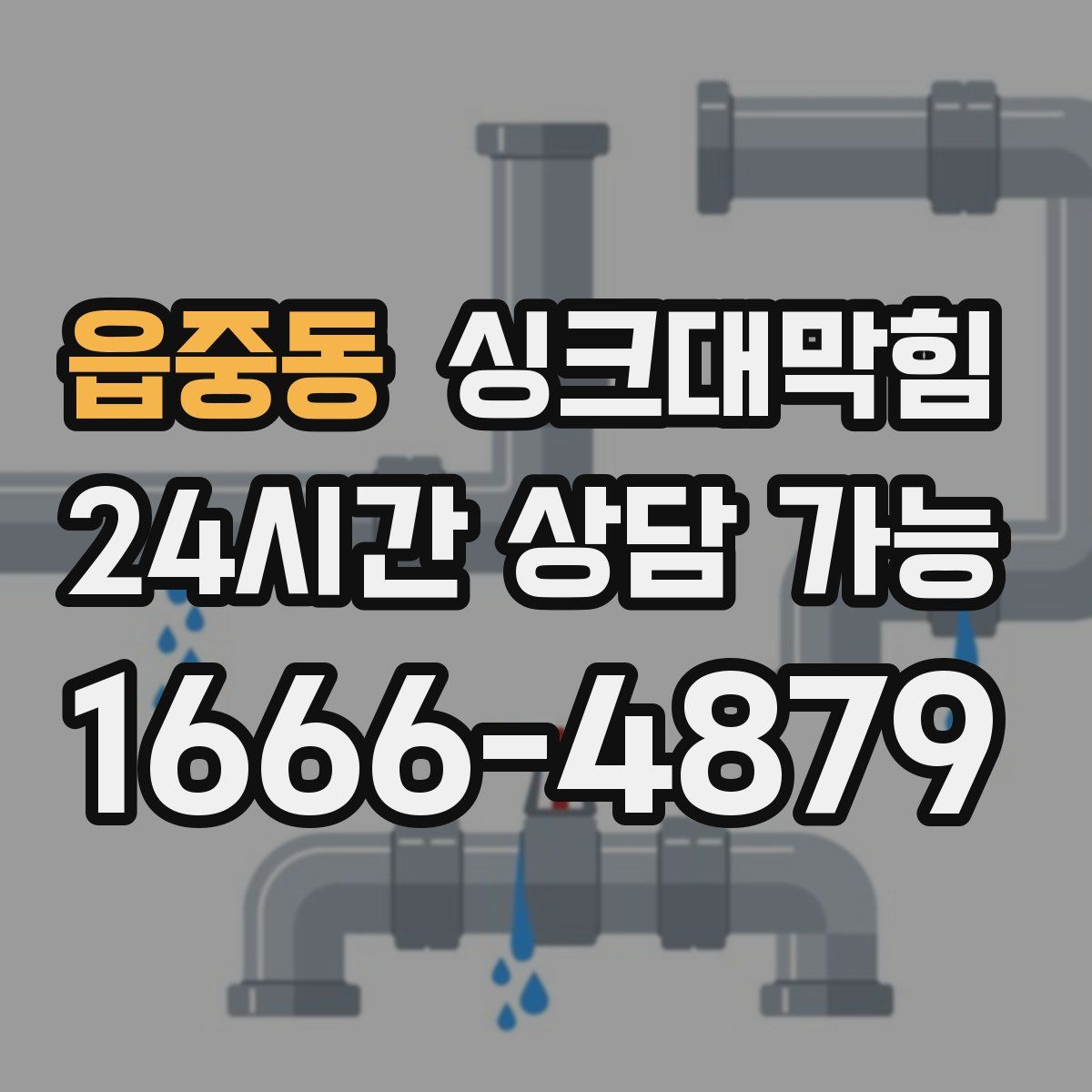 읍중동 싱크대막힘