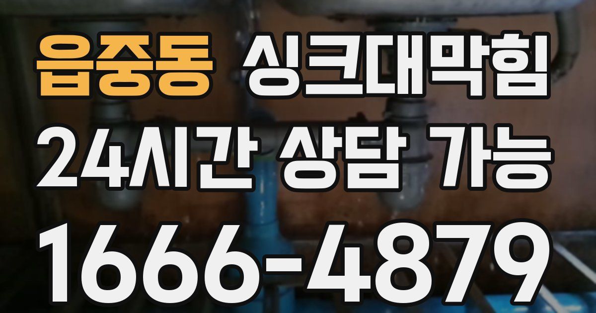 읍중동 싱크대 뚫기