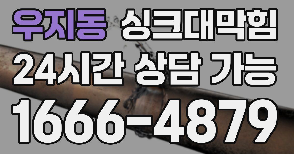 우지동 싱크대 뚫기