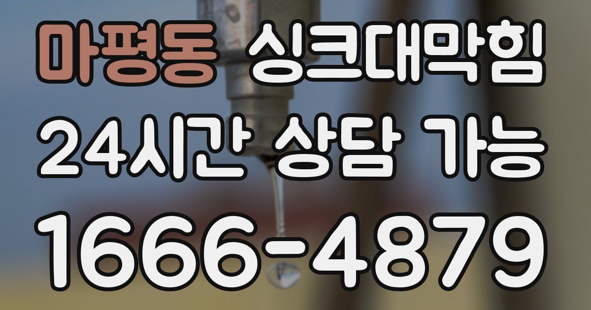 마평동 싱크대 뚫기