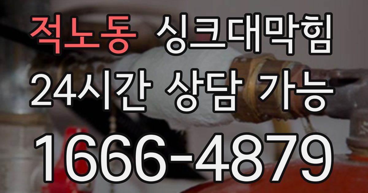 적노동 싱크대 뚫기