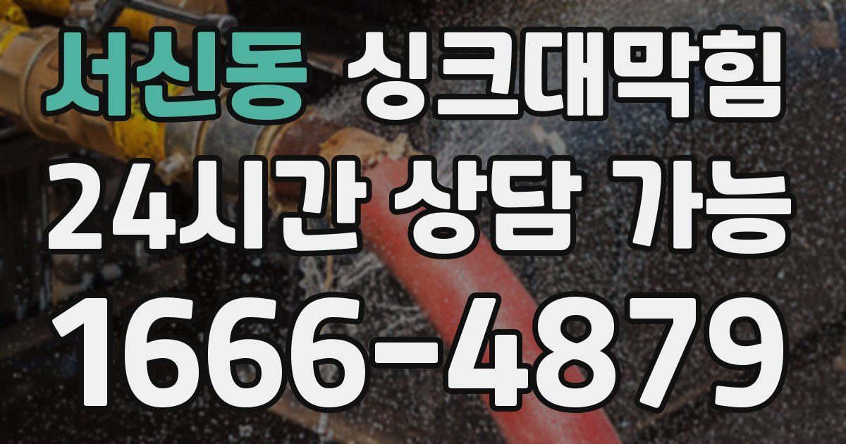 서신동 싱크대 뚫기