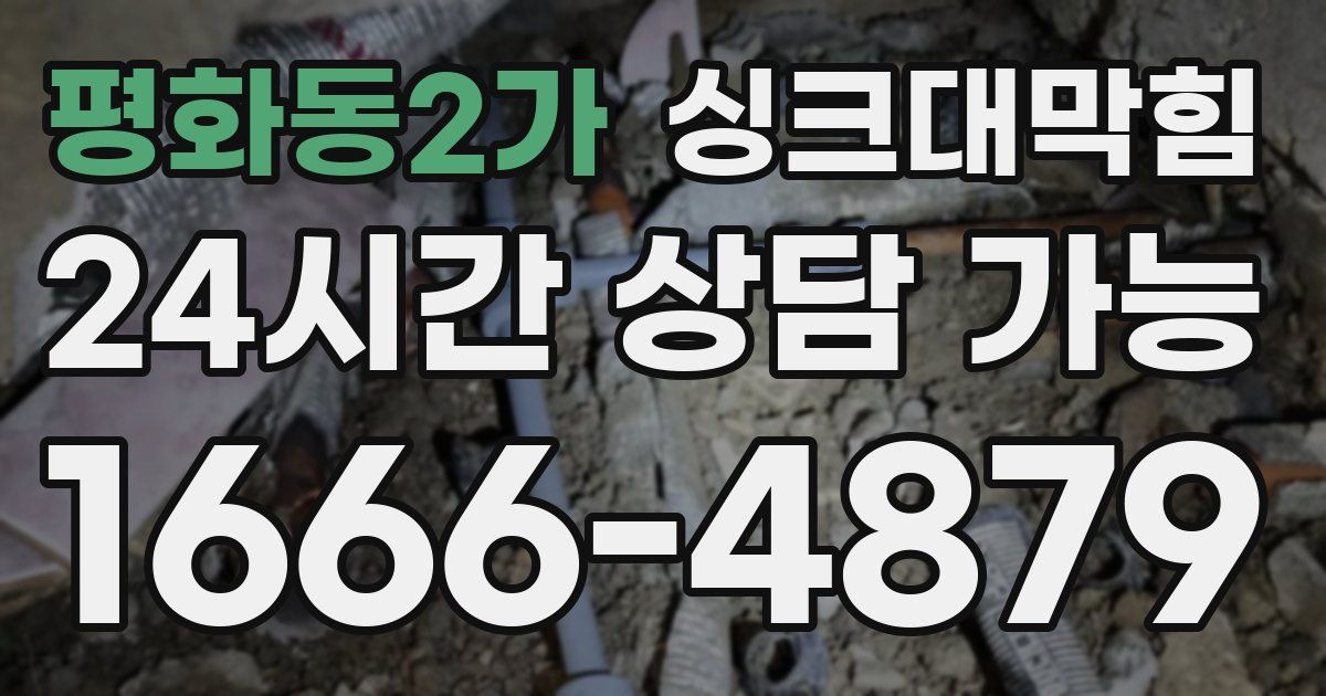 평화동2가 싱크대 뚫기