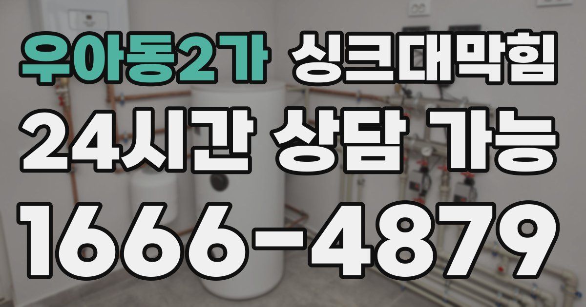 우아동2가 싱크대 뚫기