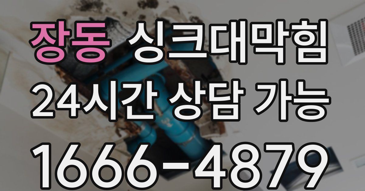 장동 싱크대 뚫기