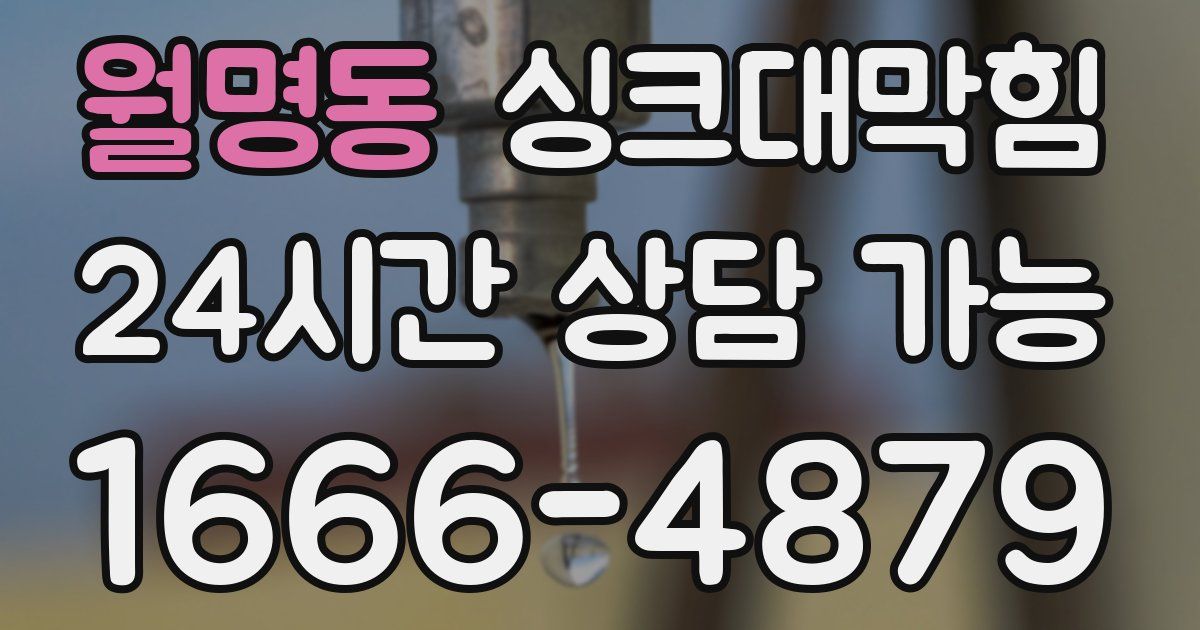 월명동 싱크대 뚫기