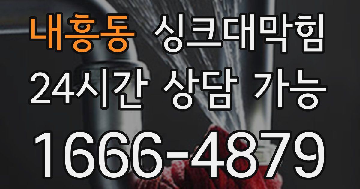 내흥동 싱크대 뚫기