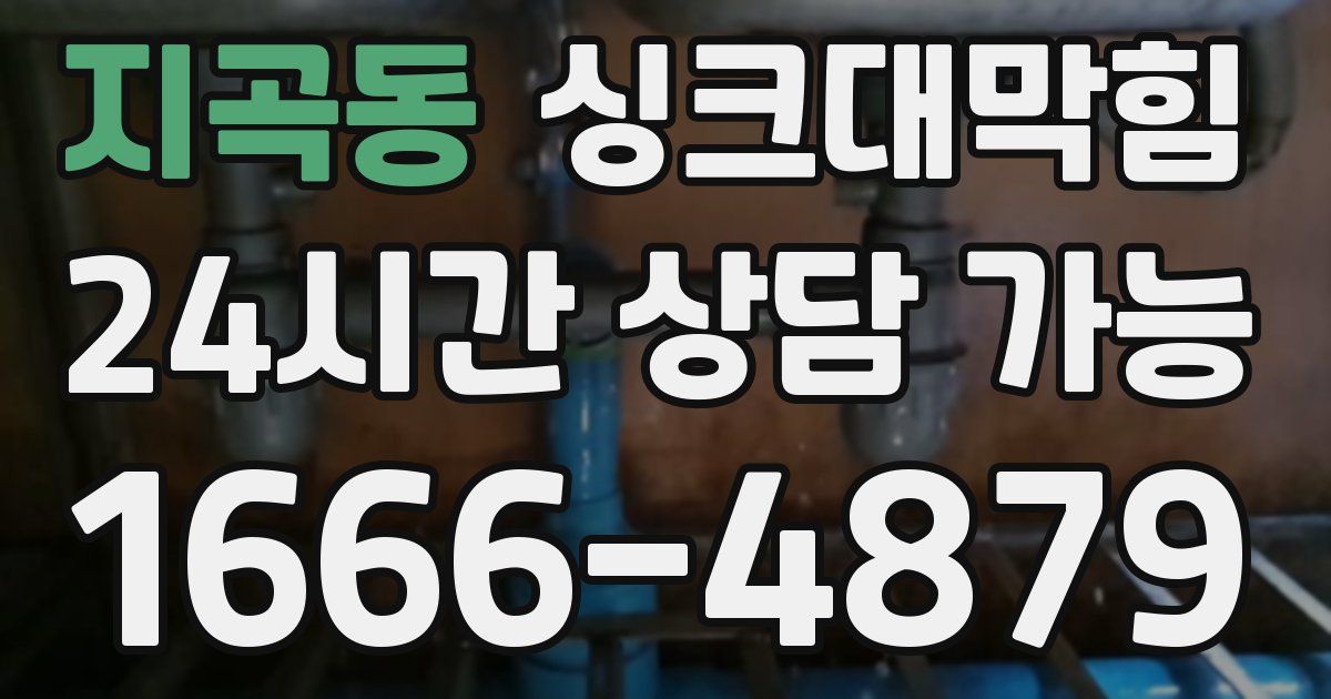 지곡동 싱크대 뚫기