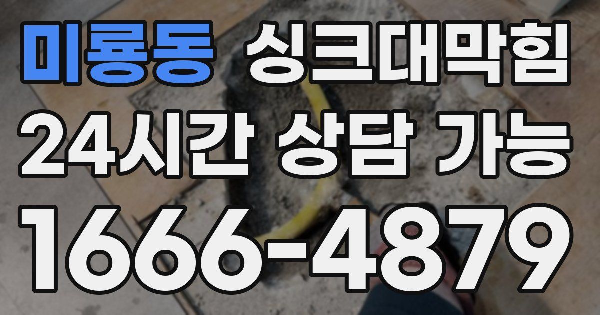 미룡동 싱크대 뚫기