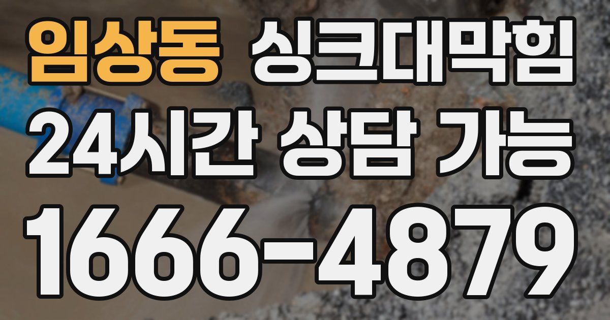 임상동 싱크대 뚫기