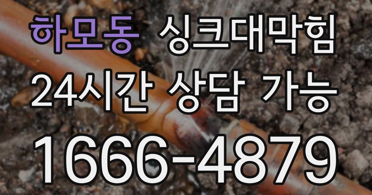 하모동 싱크대 뚫기